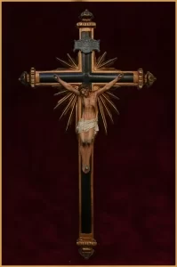 Crucifixo ornado para parede 43 cm